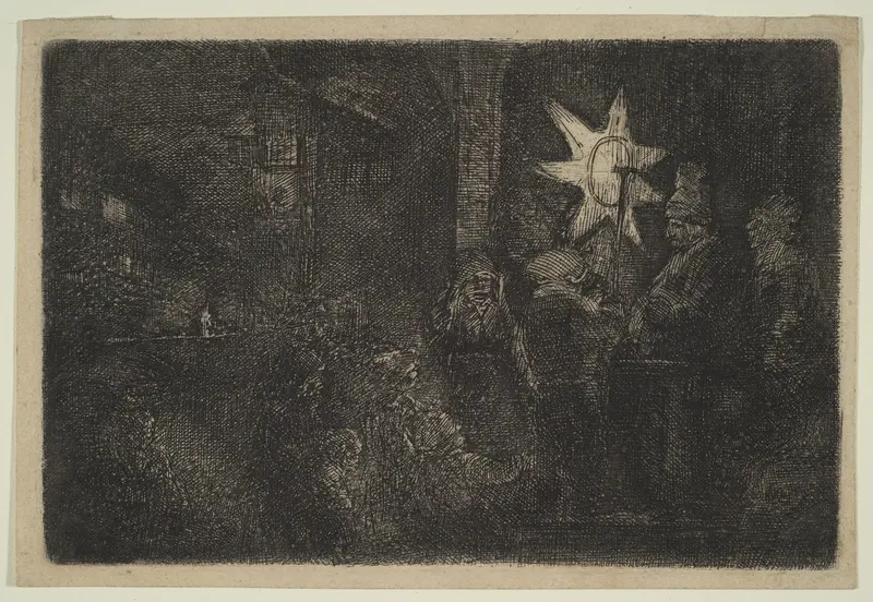 The Star of Kings: A Night Piece Wall Art by Rembrandt (Rembrandt van Rijn) - High-Resolution Digital Print