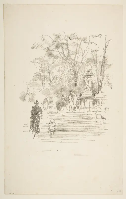 The Steps, Luxembourg Gardens Wall Art by James McNeill Whistler - High-Resolution Digital Print