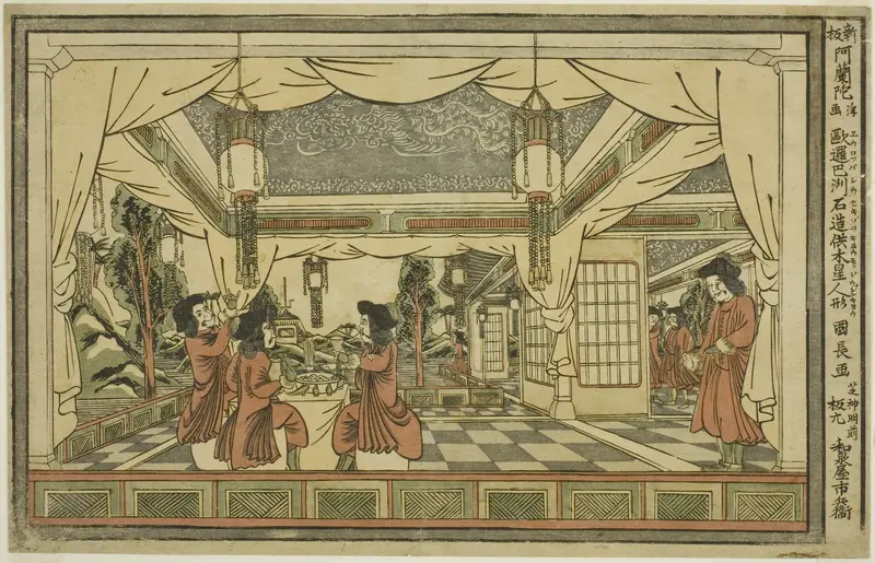 The Stone Temple and Statue of Zeus in Europe (Yoroppashu sekizo kyo mokudo jinkyo), from the series "Newly Published Dutch Perspective Pictures (Shinpan Oranda uki-e)"