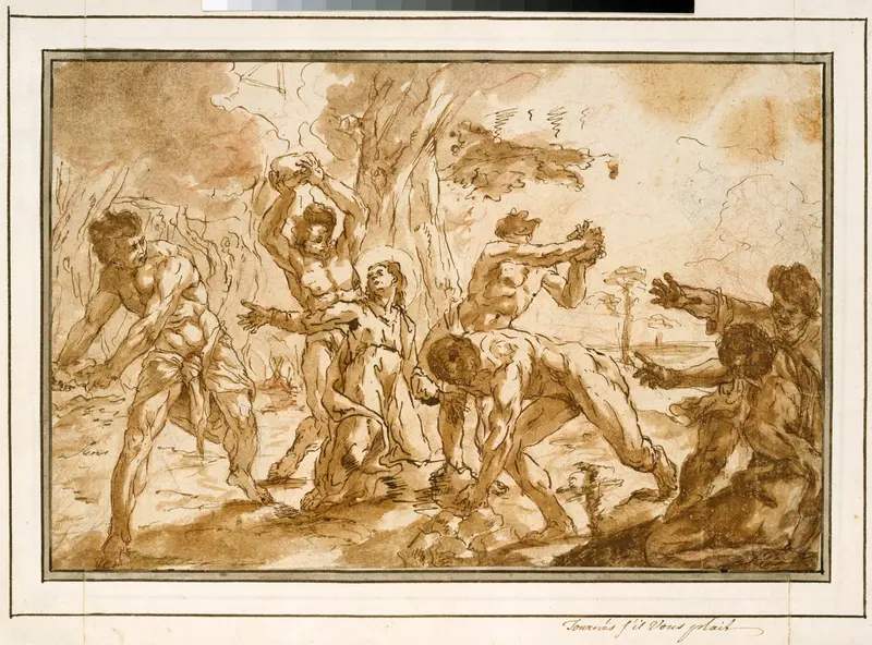 The Stoning of Saint Stephen Wall Art by Niccolo (Nicolaus) Bambini - High-Resolution Digital Print
