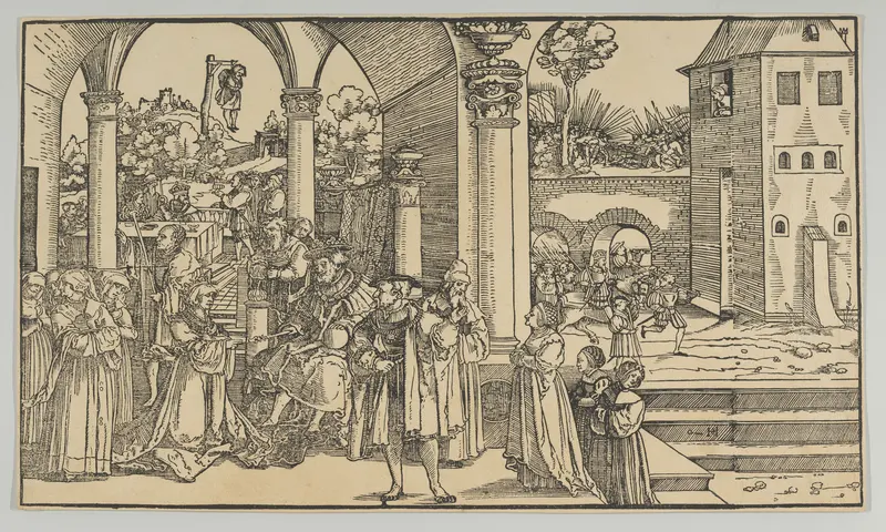 The Story of Esther Wall Art by Hans Schäufelein - High-Resolution Digital Print