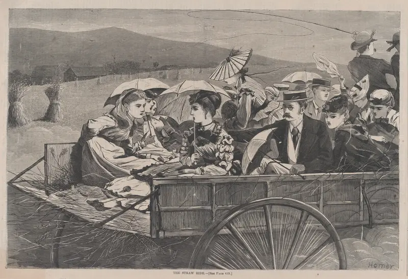 The Straw Ride (from "Harper's Bazar," Vol. II) Wall Art by Winslow Homer - High-Resolution Digital Print