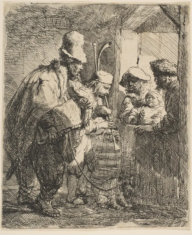 The Strolling Musicians Wall Art by Rembrandt (Rembrandt van Rijn) - High-Resolution Digital Print