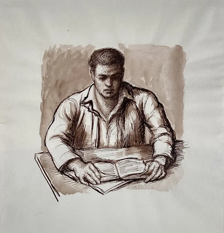 The Student Wall Art by Julius Thiengen Bloch - High-Resolution Digital Print
