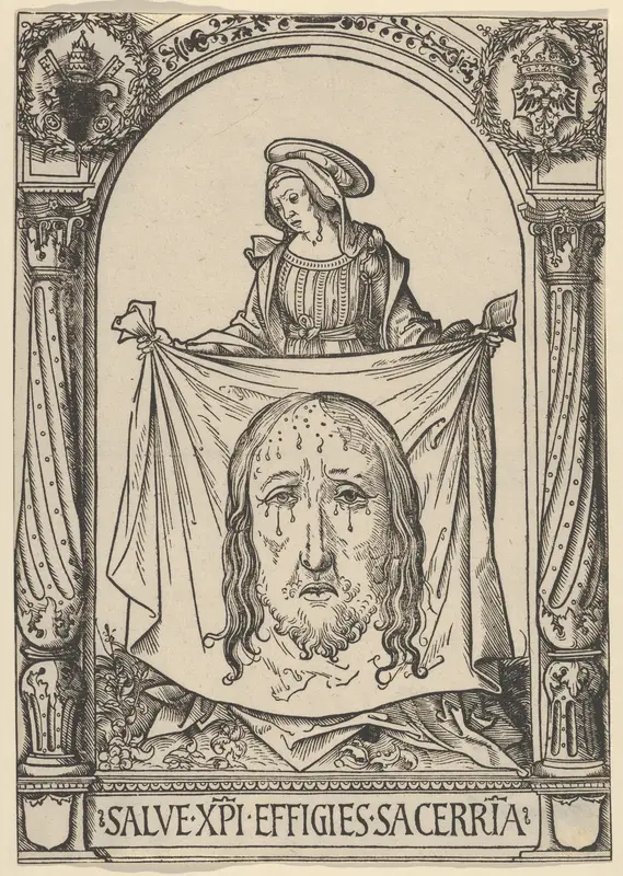 The Sudarium of Saint Veronica Wall Art by Hans Burgkmair - High-Resolution Digital Print