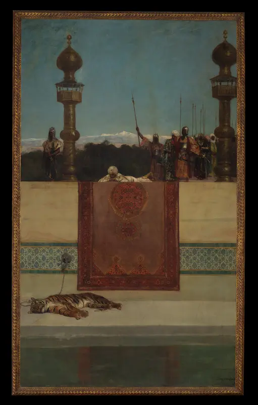 The Sultan's Tiger Wall Art by Benjamin-Constant (Jean-Joseph-Benjamin Constant) - High-Resolution Digital Print