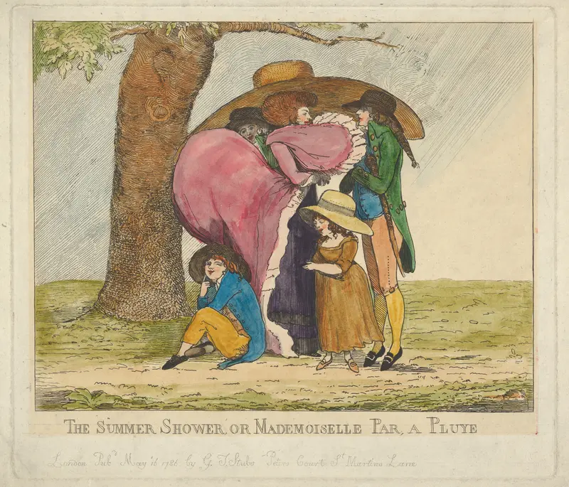 The Summer Shower, or Mademoiselle Par, a Pluye Wall Art by George Townley Stubbs - High-Resolution Digital Print