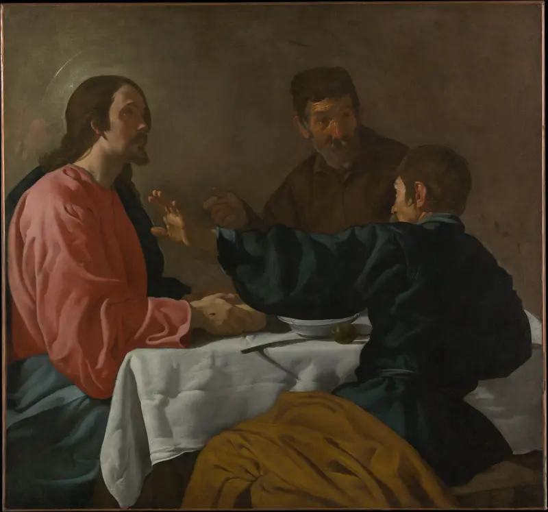 The Supper at Emmaus Wall Art by Velázquez (Diego Rodríguez de Silva y Velázquez) - High-Resolution Digital Print