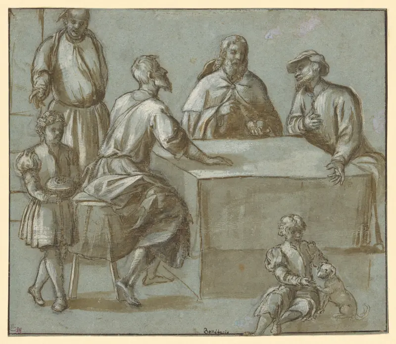 The Supper at Emmaus Wall Art by Bonifacio de' Pitati (Bonifacio Veronese) - High-Resolution Digital Print