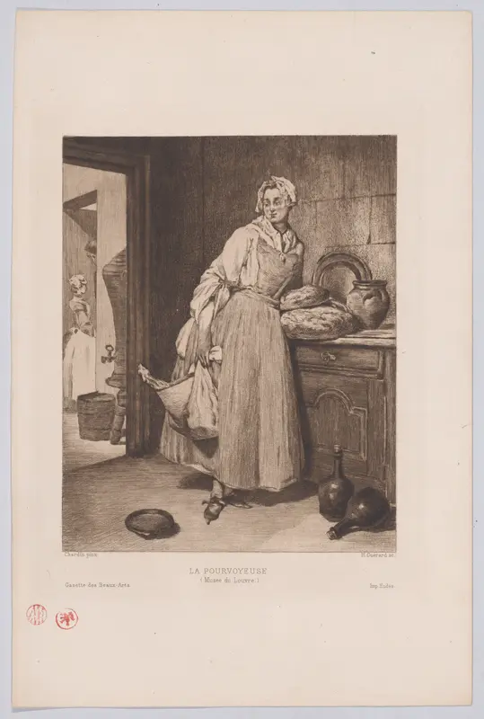 The Supplier, from "Gazette des Beaux-Arts" Wall Art by Henri Charles Guérard - High-Resolution Digital Print