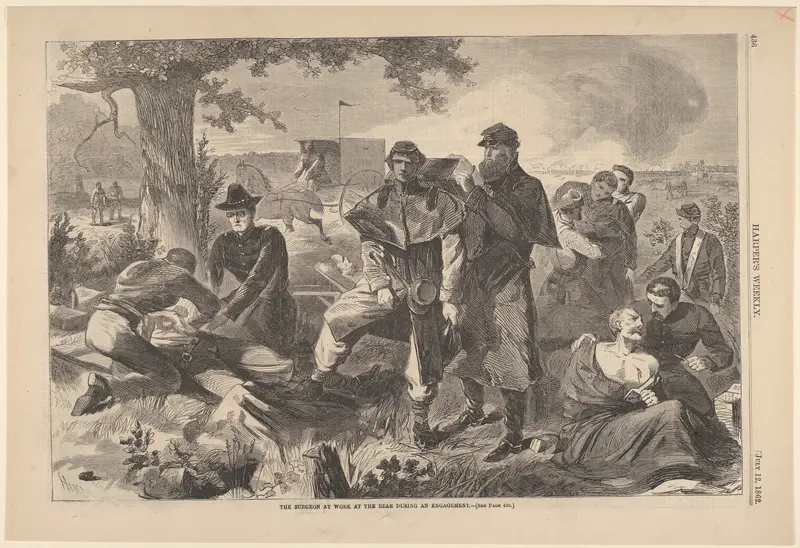 The Surgeon at Work at the Rear During an Engagement (from "Harper's Weekly," Vol. VII) Wall Art by Winslow Homer - High-Resolution Digital Print