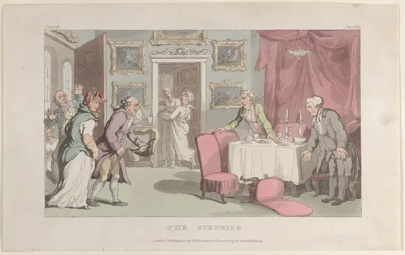 The Surprise Wall Art by Thomas Rowlandson - High-Resolution Digital Print