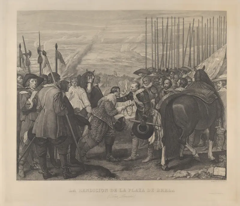 The Surrender at Breda or 'Las Lanzas' (The Lances), after Velázquez Wall Art by Bartolomé Maura - High-Resolution Digital Print