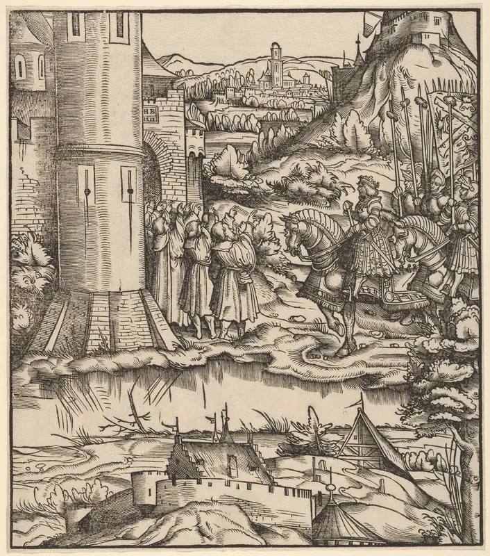 The Surrender of the Venetian Townships, from "Der Weisskunig" Wall Art by Hans Burgkmair - High-Resolution Digital Print