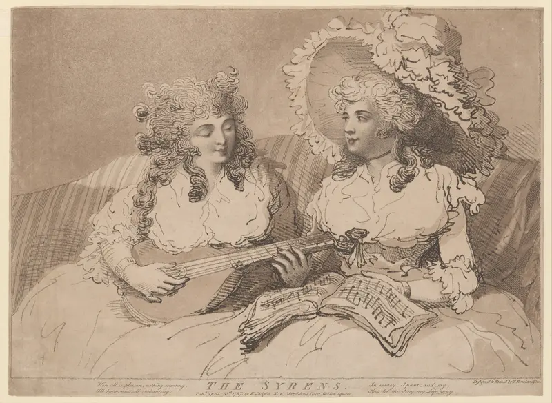 The Syrens Wall Art by Thomas Rowlandson - High-Resolution Digital Print