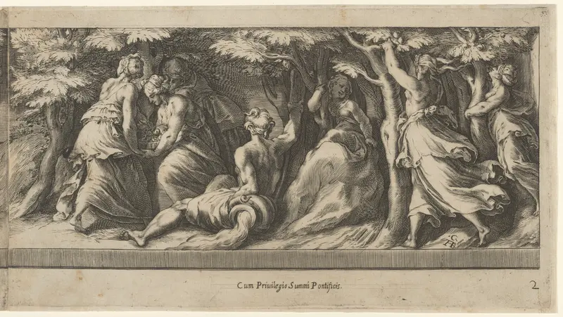 The taking of the Golden Apples, from Perseus and the Golden Apples Wall Art by Cherubino Alberti (Zaccaria Mattia) - High-Resolution Digital Print