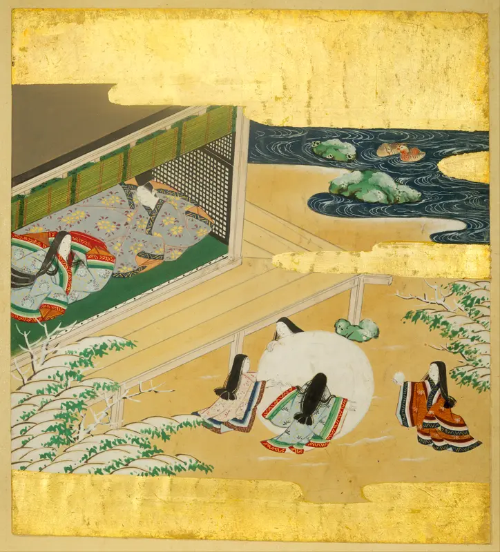 The Tale of Genji (Genji Monogatari) Wall Art by Tosa Mitsusada - High-Resolution Digital Print