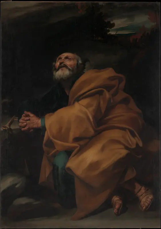The Tears of Saint Peter Wall Art by Jusepe de Ribera (called Lo Spagnoletto) - High-Resolution Digital Print