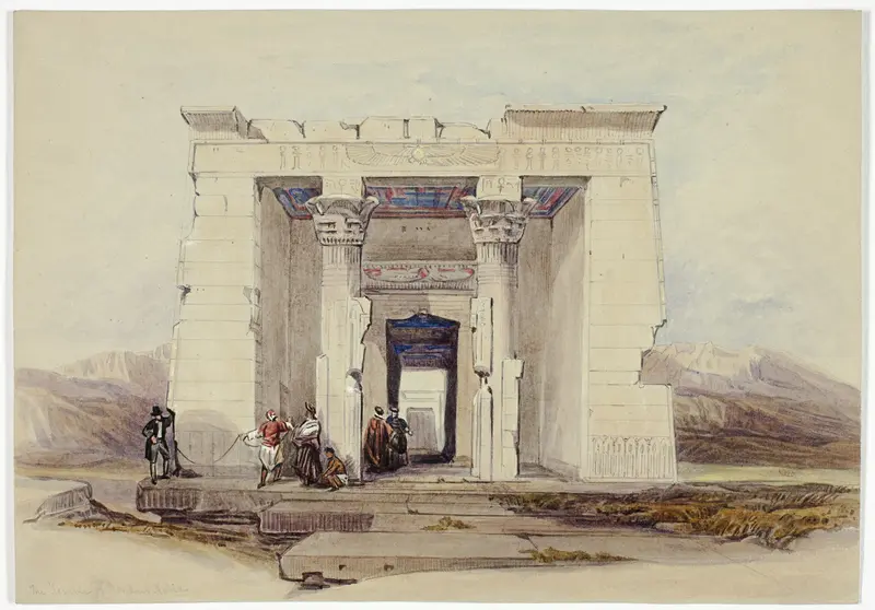 The Temple of Dendour, Nubia (Dendorack, Upper Egypt) Wall Art by David Roberts - High-Resolution Digital Print