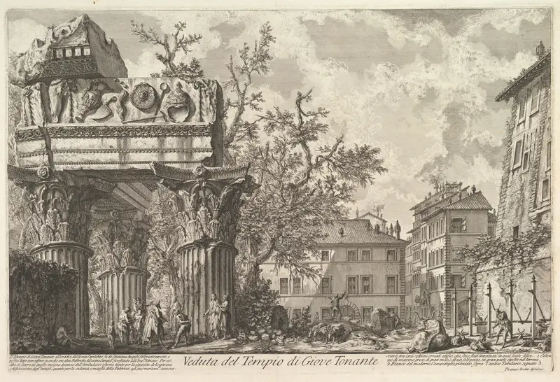 The Temple of Vespasian and Titus (Veduta del Tempio di Giove Tonante)