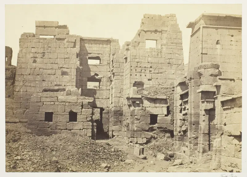 The Temple Palace, Medinet-Haboo Wall Art by Francis Frith - High-Resolution Digital Print