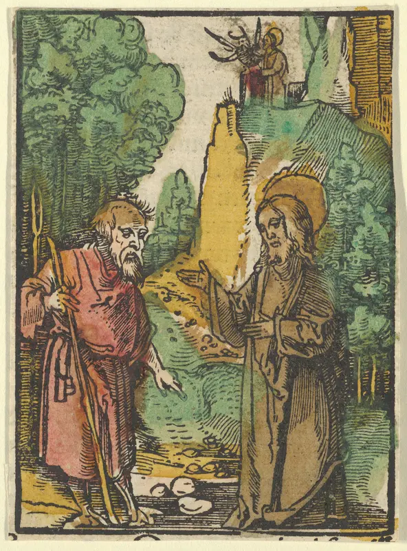 The Temptation of Christ, from Das Plenarium Wall Art by Hans Schäufelein - High-Resolution Digital Print