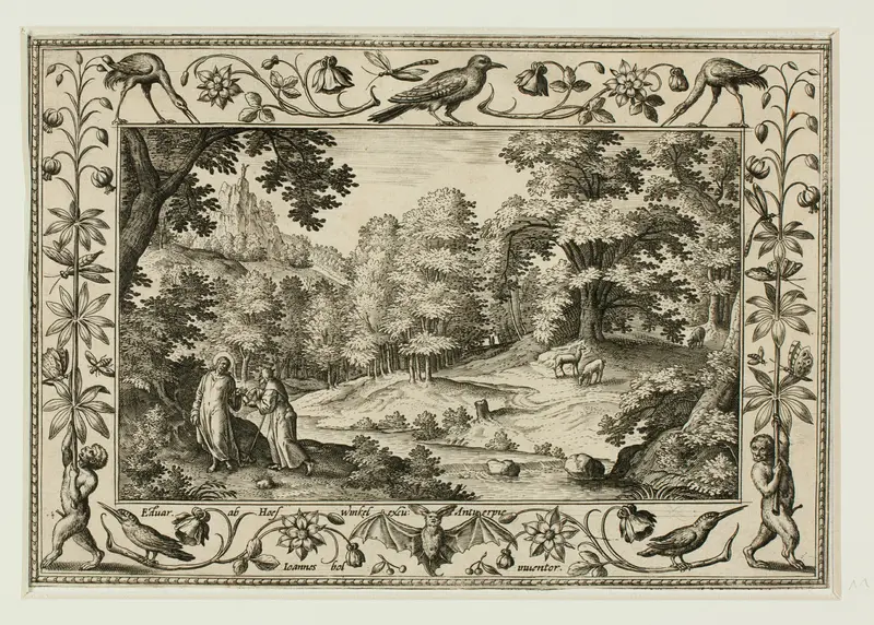 The Temptation of Christ, from Landscapes with Old and New Testament Scenes and Hunting Scenes