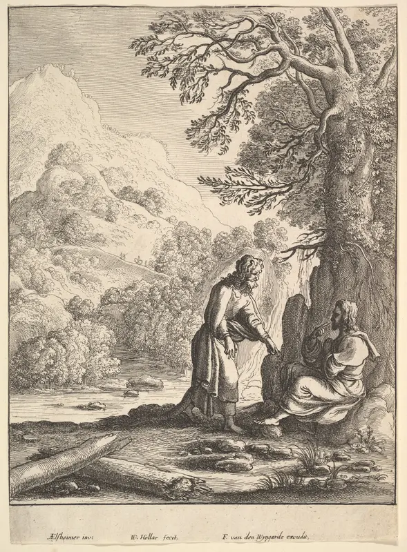 The Temptation of Jesus Wall Art by Wenceslaus Hollar - High-Resolution Digital Print