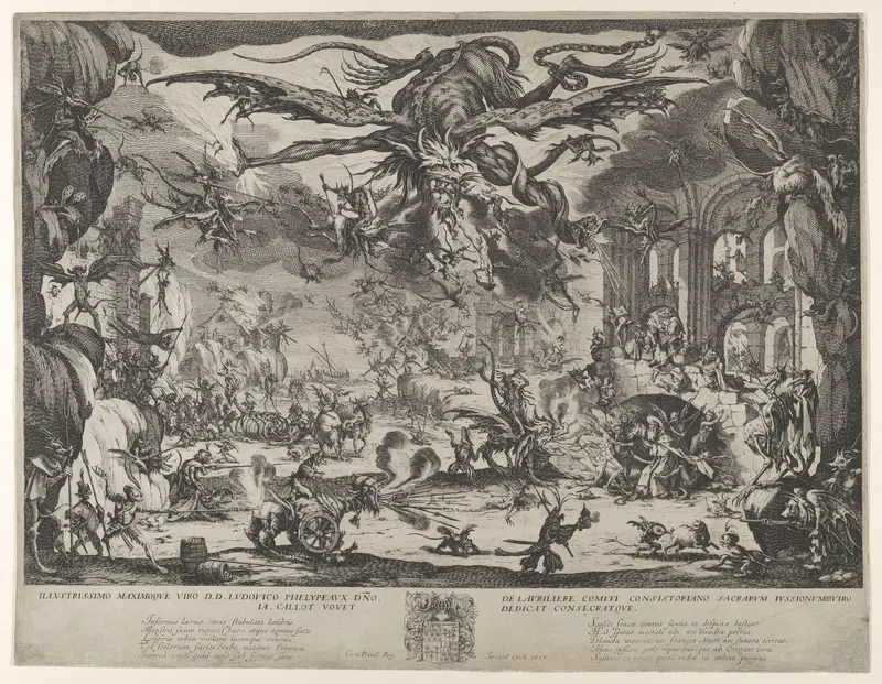 The Temptation of St. Anthony Wall Art by Jacques Callot - High-Resolution Digital Print