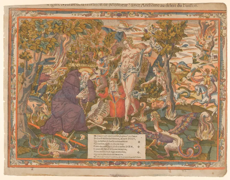 The Temptation of St. Anthony Wall Art by Anonymous, French, 16th century - High-Resolution Digital Print