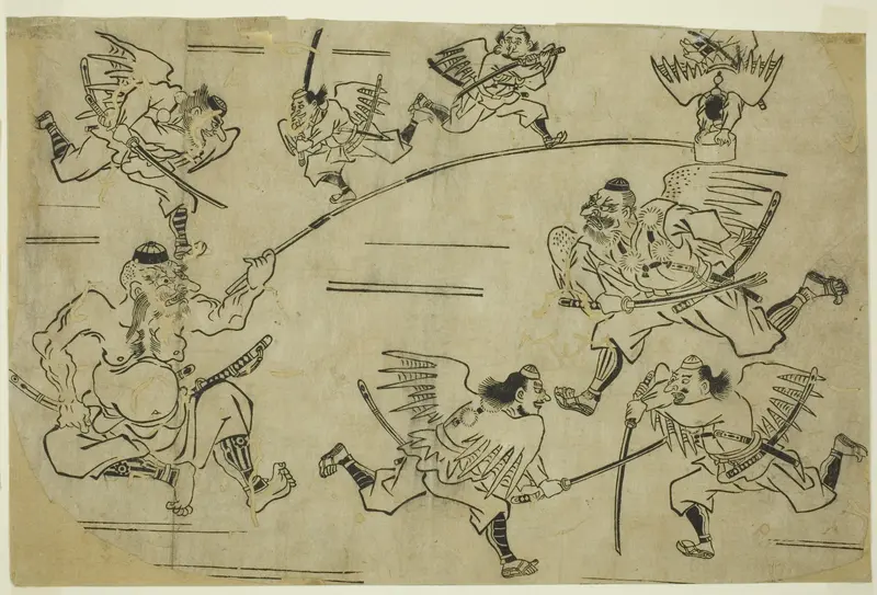 The Tengu King Training his Pupils