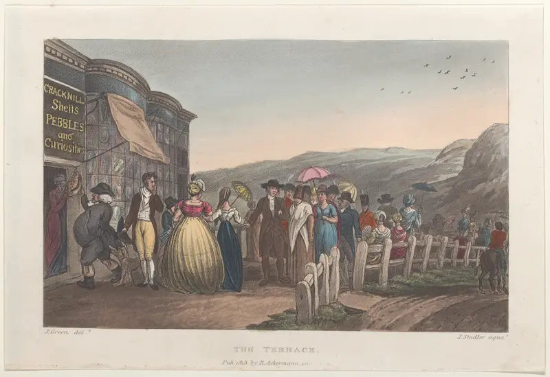 The Terrace Wall Art by Thomas Rowlandson - High-Resolution Digital Print