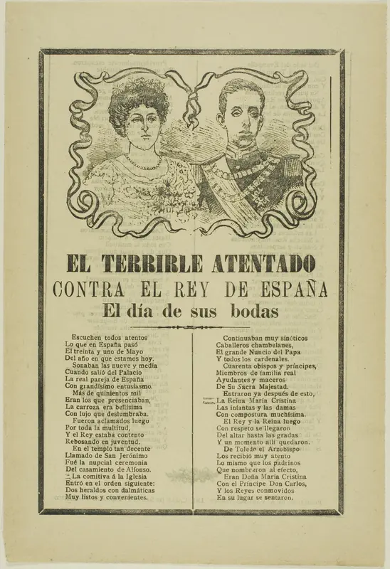 The Terrible Attempt Against the King of Spain Wall Art by José Guadalupe Posada - High-Resolution Digital Print