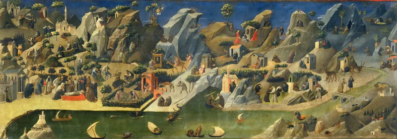 The Thebaid (detail) Wall Art by Fra Angelico - High-Resolution Digital Print