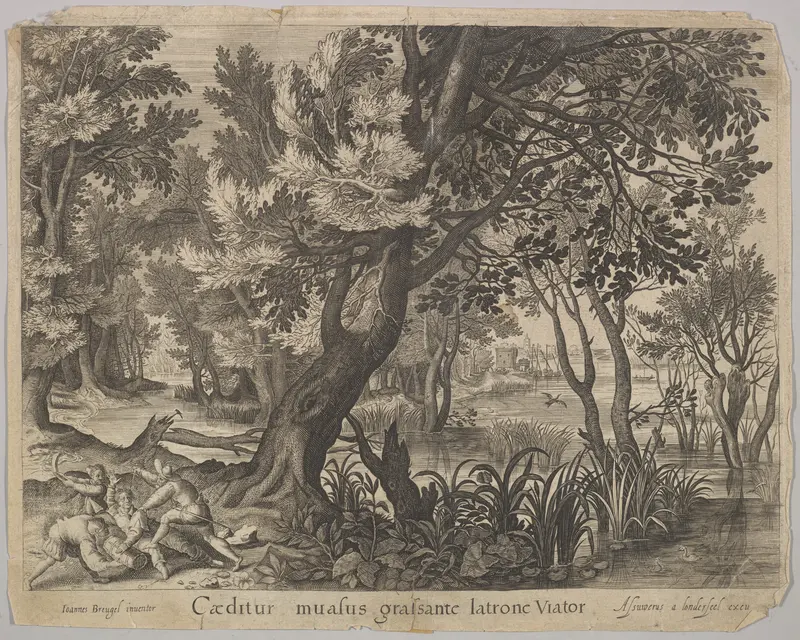 The Thieves Robbing the Man from The Good Samaritan Wall Art by Jan Brueghel the Elder - High-Resolution Digital Print