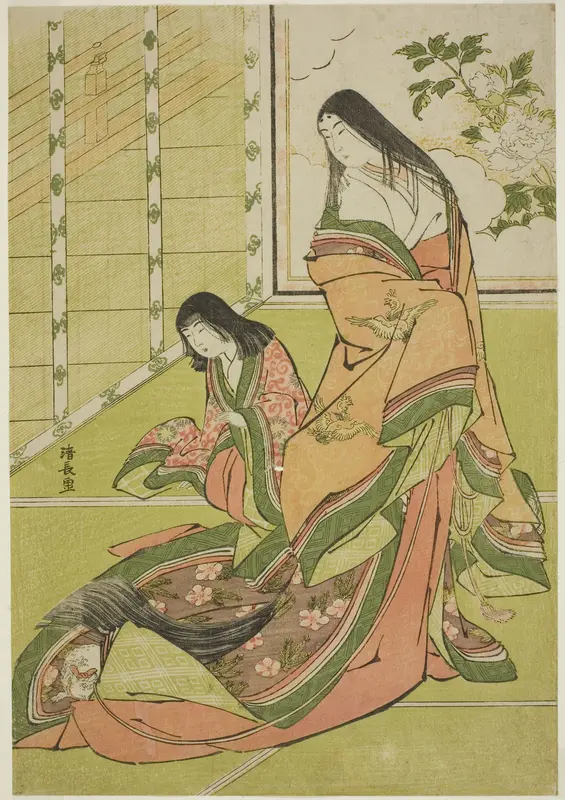 The Third Princess and Her Kitten, from an untitled series of court ladies