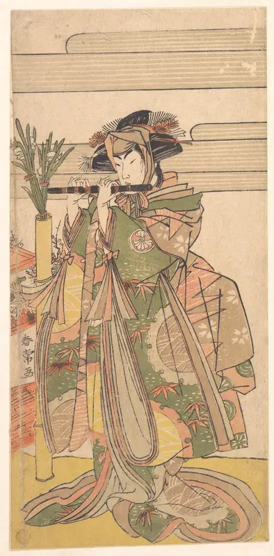 The Third Segawa Kikunojo as a Woman Wall Art by Katsukawa Shunjō - High-Resolution Digital Print