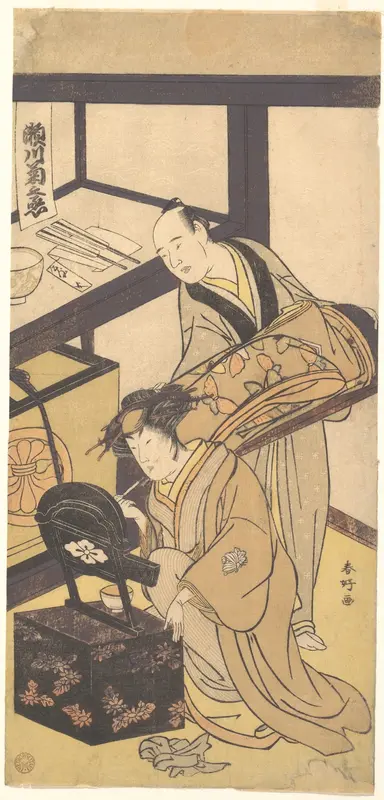 The Third Segawa Kikunojo in His Dressing Room