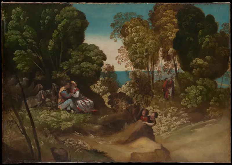 The Three Ages of Humans Wall Art by Dosso Dossi (Giovanni de Lutero) - High-Resolution Digital Print