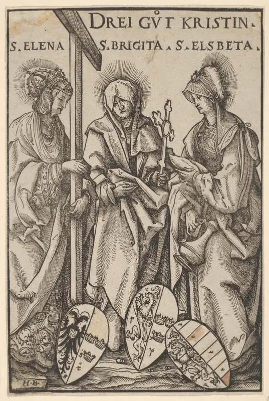 The Three Christian Heroines (Drei Gut Kristin), from "Heroes and Heroines" Wall Art by Hans Burgkmair - High-Resolution Digital Print