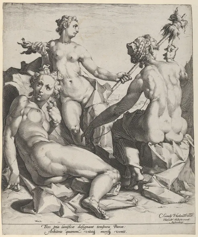 The Three Fates: Clotho, Lachesis and Atropos Wall Art by Jan Muller - High-Resolution Digital Print