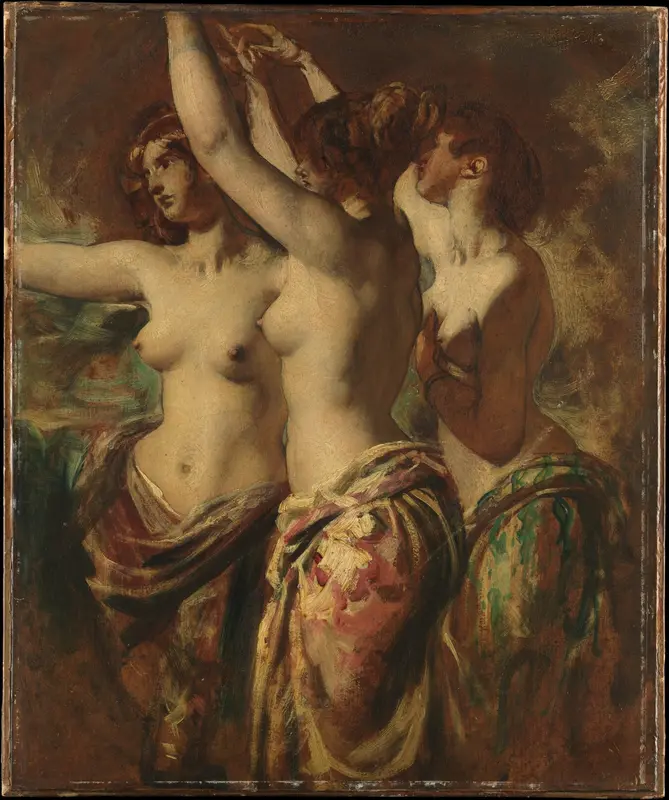 The Three Graces Wall Art by William Etty - High-Resolution Digital Print