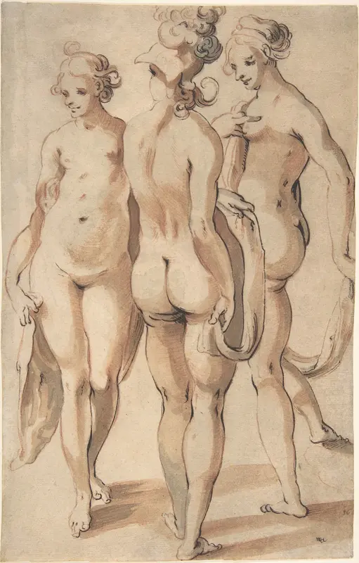 The Three Graces Wall Art by Sebastian Schütz - High-Resolution Digital Print