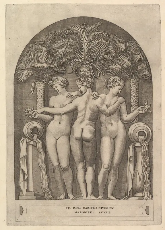 The Three Graces, from "Speculum Romanae Magnificentiae"