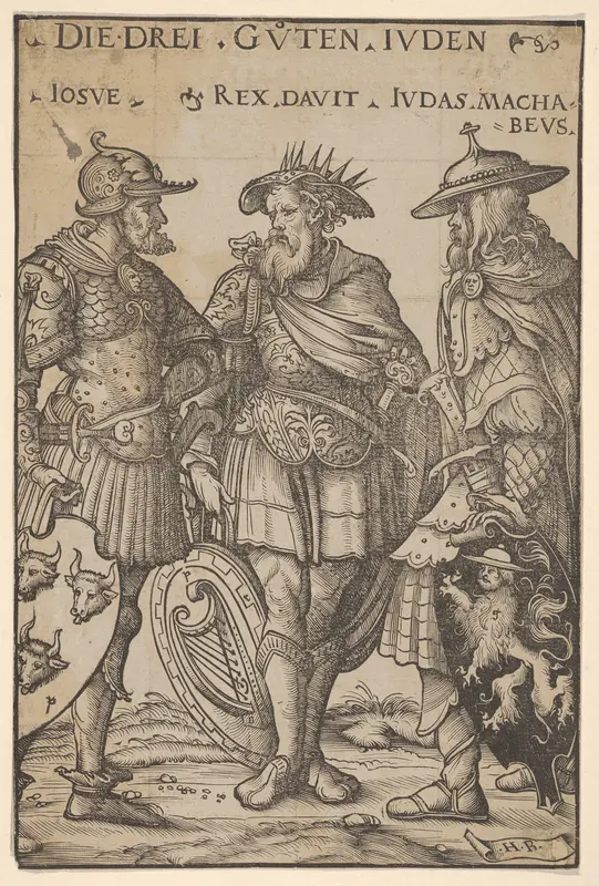 The Three Jewish Heroes (Die Drei Guten Juden), from "Heroes and Heroines" Wall Art by Hans Burgkmair - High-Resolution Digital Print