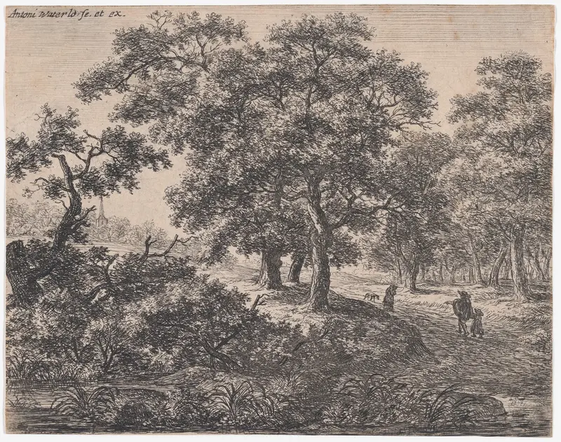 The Three Trees Wall Art by Anthonie Waterloo - High-Resolution Digital Print