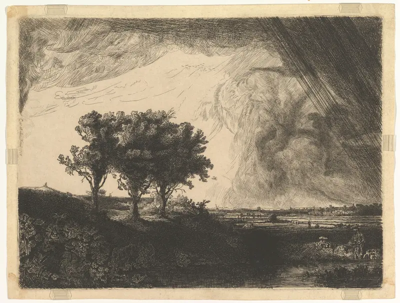The Three Trees, after Rembrandt Wall Art by Captain William E. Baillie - High-Resolution Digital Print