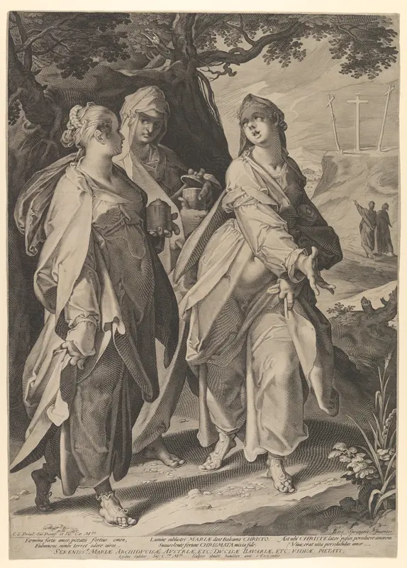 The Three Women Returning from the Tomb Wall Art by Aegidius Sadeler II - High-Resolution Digital Print