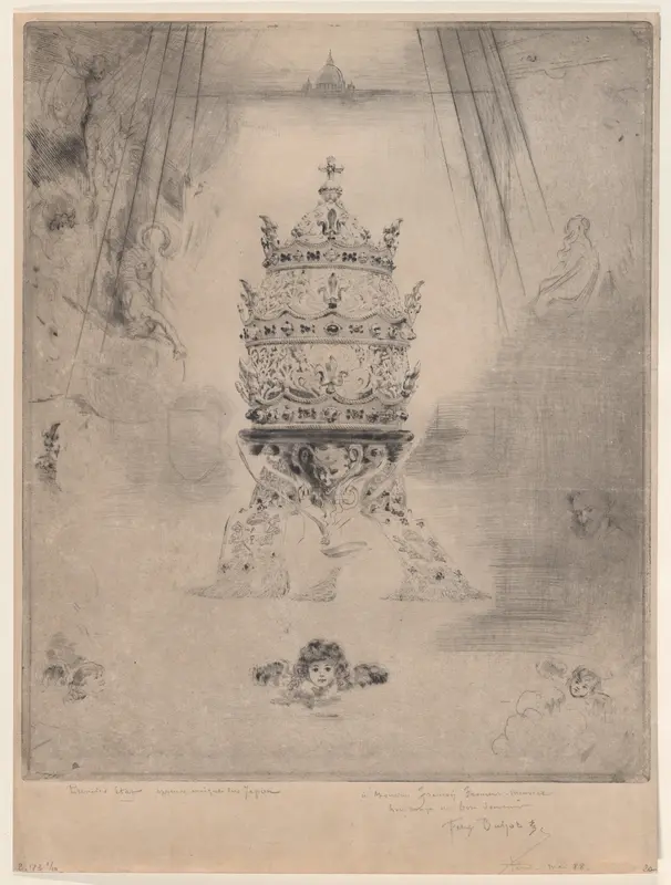 The Tiara Wall Art by Félix-Hilaire Buhot - High-Resolution Digital Print
