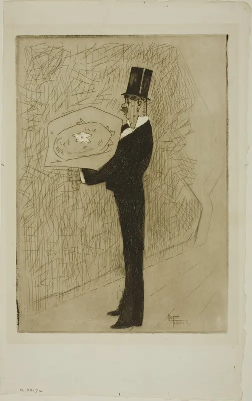 The Toff with a Bouquet Wall Art by Jean Louis Forain - High-Resolution Digital Print